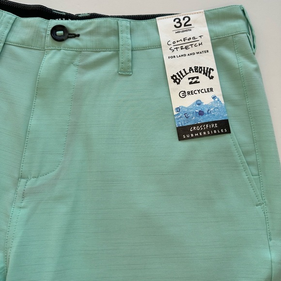 Billabong Crossfire Slub Mid Submersible 19" Shorts Minty NWT Men’s Size 32 - Picture 3 of 13